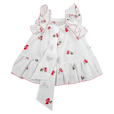 Платье Вышитые ягодки Чуди Кидс 345625-1 белый 01